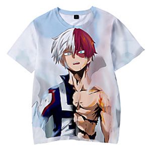 Inspired by My Hero Academia / Boku No Hero Cosplay Anime Cartoon Polyester / Cotton Blend Print 3D Harajuku Graphic T-shirt For Women's / Men's miniinthebox