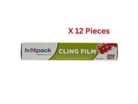 Hotpack Food Wrap Cling Flim 300 Sqft 12 Pieces - CF300