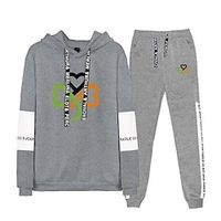 Men's Matching Sets Black Hoodie Sweatshirt Joggers Pants Trousers Sets Long Sleeve Hooded Casual Daily St. Patrick's Day Four Leaf Clover Drawstring Elastic Waist 65% Cotton Spring   Fall Lightinthebox - thumbnail