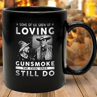 Loving Gunsmoke Mug Still Do Vintage Street Style 3D Print Coffee Mug,Ceramic Funny Coffee Mug Black, Father's Day Gift 1.2oz/330ml Lightinthebox