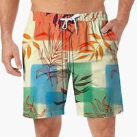 Color Block Men's Board Shorts Hawaiian Shorts Swim Trunks Drawstring with Mesh lining Elastic Waist Holiday Beach Short Lightinthebox