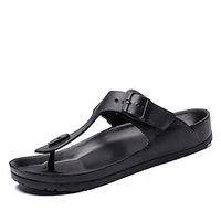 Men's Sandals Slippers  Flip-Flops Crib Shoes Casual Daily Beach EVA(ethylene-vinyl acetate copolymer) Black White Summer Lightinthebox - thumbnail