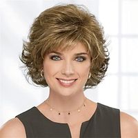 Synthetic Wig Curly With Bangs Machine Made Wig Short A1 Synthetic Hair Women's Soft Fashion Easy to Carry Brown miniinthebox