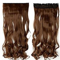 18-28 curly 34 full head clip in hair extensions synthetic hair extension #6 24inches Lightinthebox - thumbnail