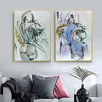 Wall Art Canvas Prints Painting Artwork Picture Abstract Women Men Body Home Decoration Décor Rolled Canvas No Frame Unframed Unstretched Lightinthebox - thumbnail