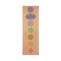 Shakti Warrior Ahimsa Chakra Pro Cork Yoga Mat - Extra Long And Extra Wide - Brown (84-Inch x 27-Inch x 2mm Thickness)