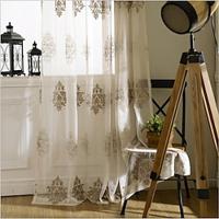 One Panel European Style Embroidered Window Screen Living Room Bedroom Dining Room Children's Room Screen Curtain Lightinthebox