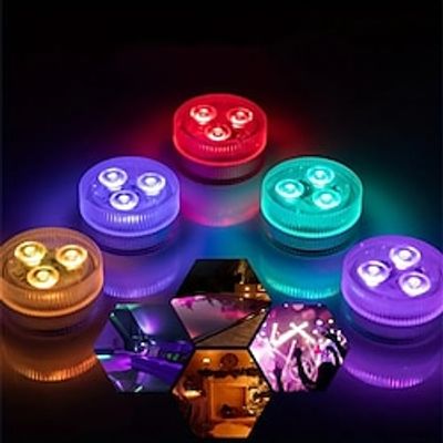 Wireless LED Car Interior Ambient Light Remote Control RGB Mini Submersible Lamps LED Diving Lights For New Year Christmas Lightinthebox