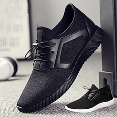 Men's Sneakers Flyknit Shoes Running Casual Daily Tissage Volant Breathable Lace-up Black White Summer Spring Lightinthebox Men's Sneakers Flyknit Shoes Running Casual Daily Tissage Volant Breathable Lace-up Black White Summer Spring Lightinthebox
