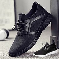 Men's Sneakers Flyknit Shoes Running Casual Daily Tissage Volant Breathable Lace-up Black White Summer Spring Lightinthebox - thumbnail