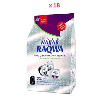 Najjar Raqwa Medium Roast With Cardamom Capsules 18X5G