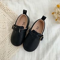 Girls' Flats Comfort School Shoes PU Fashion Sandals Little Kids(4-7ys) Big Kids(7years ) Daily Black Brown Beige Spring Summer  Rubber Lightinthebox - thumbnail