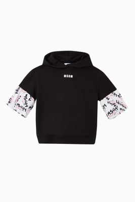 Logo Sleeve Jersey Hoodie Logo Sleeve Jersey Hoodie