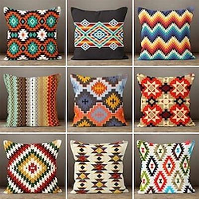 Kilim Ethnic South Werstern Double Side Pillow Cover 1PC Soft Decorative Square Pillowcase for Bedroom Livingroom Sofa Couch Chair miniinthebox