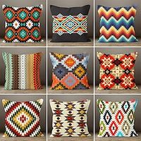 Kilim Ethnic South Werstern Double Side Pillow Cover 1PC Soft Decorative Square Pillowcase for Bedroom Livingroom Sofa Couch Chair miniinthebox - thumbnail