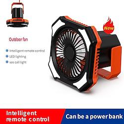 Rechargeable portable industrial fan LED lamp Floor mounted base fan LED camping lamp accessories Fan Lightinthebox