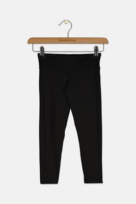 Kids Girls Plain Pull on Tights Black Kids Girls Plain Pull on Tights Black