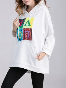 Casual Women Printed Thick Hoodies