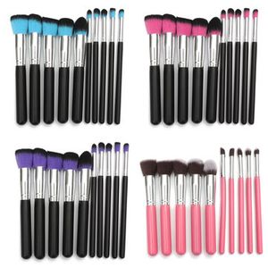 10Pcs Soft Cosmetic Makeup Brushes Set Foundation Eyebrow Brush