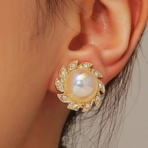 Women's Stud Earrings Drop Earrings Hoop Earrings Retro Drop Stylish Simple Vintage Elegant Sweet Imitation Pearl Earrings Jewelry 1#  2#  3# For Party Street Daily Holiday Festival 1 Pair Lightinthebox