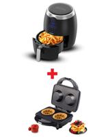 Sonashi Digital Air Fryer 3.5 L, SAF-350 Black + Sonashi Dual Cup Waffle Maker, Multicolor -SWM-867 (Bundle Offer) - thumbnail