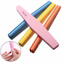 1Pc 100/180 Nail File Sanding Buffing Grit Sponge Buffer Tools