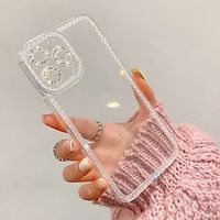 Bling Glitter Clear Diamond Pattern Phone Case For iPhone 13 12 11 Pro Max XR XS Max and Screen Protector Dustproof miniinthebox Bling Glitter Clear Diamond Pattern Phone Case For iPhone 13 12 11 Pro Max XR XS Max and Screen Protector Dustproof miniinthebox