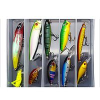 10 pcs Lure kit Fishing Lures Minnow Crank Pencil Popper lifelike 3D Eyes Floating Sinking Bass Trout Pike Sea Fishing Lure Fishing Freshwater and Saltwater Lightinthebox - thumbnail