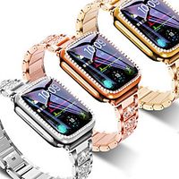 Strap  Case Suitable for Apple Watch 40mm 44mm 38mm 42mm band for iwatch series 5 4 3 2 1 stainless steel diamond bracelet miniinthebox - thumbnail