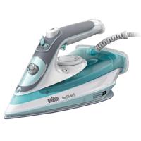 Braun Free Style 5 Steam Iron, Free Glide 3D Technology, Super Ceramic Coating, 2700 Watts, Precision Tip, Self-Clean, Anti-Drip, Easy Refill - SI 5017 Green