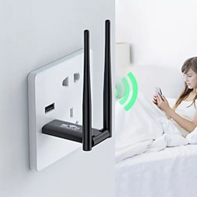 Wireless Wifi Signal Amplifier 300Mbps 2.4G Portable Signal BoosterRepeater USB-Powered High-Power WiFi Hotspot Extender ForComputer Office Indoor miniinthebox