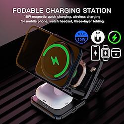 Wireless Charger 15 W Output Power Wireless Charging Station CE Certified Fast Wireless Charging MagSafe Magnetic For Apple Watch iPhone 14/13/12/11 Pro Max Apple Watch Series SE / 6/5/4/3/2/1 Lightinthebox