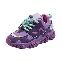 Boys' Girls' Trainers Athletic Shoes Comfort PU Little Kids(4-7ys) Big Kids(7years ) Daily Walking Shoes Black Purple Beige Fall Spring miniinthebox - thumbnail