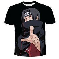 Inspired by Naruto Akatsuki Anime Cartoon Polyester  Cotton Blend 3D 3D Harajuku Graphic T-shirt For Women's  Men's Lightinthebox - thumbnail