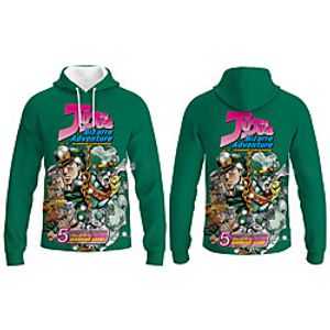 Inspired by JoJo's Bizarre Adventure JOJO Hoodie 100% Polyester Anime Flash Hoodie For Women's  Men's Lightinthebox