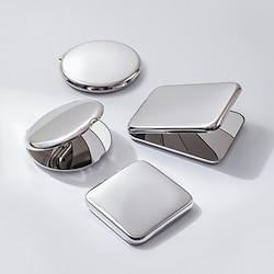 2pcs Portable Folding Dual-Sided Stainless Steel Makeup Mirror - Compact Mirror for On-the-Go Touch-ups - Perfect for Students and Travel Lightinthebox