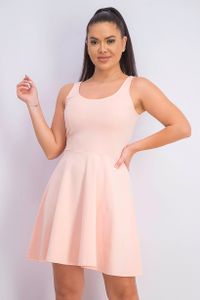 Womens Sleeveless Dress  Light Peach Pastel