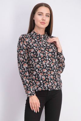 Womens Floral Print Shirt Black Combo Womens Floral Print Shirt Black Combo
