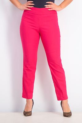 Womens Petite Cambridge Tummy-Control Slim-Leg Pant  Dark Pink
