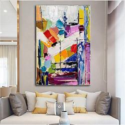 EXTRA LARGE IMPASTO painting hand painted oil painting Wall Art - Abstract Oil Painting on Canvas Thick strokes painting Modern Painting for Living Room bedroom artwork painting Lightinthebox