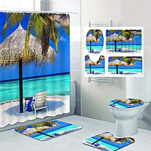 Bathroom Shower Curtain  Mat Set Classic Polyester Waterproof miniinthebox