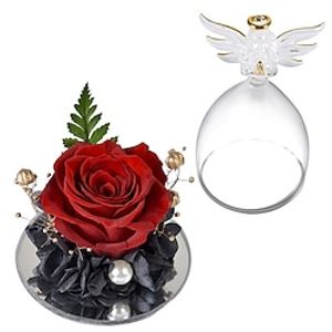 Artificial flower gifts for women glass angel statues Christmas gifts for mom and grandma on Mothers Day birthday gifts for women Lightinthebox