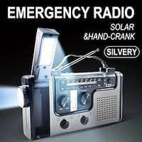 Solar Hand Crank Emergency Radio For AM/FM/SW Multi-band With Flashlight Reading Light SOS Alarm Mobile Phone Charging Function miniinthebox - thumbnail