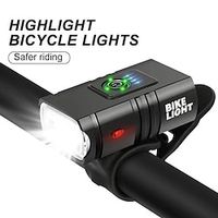 Bike Light, 1000 Lumens Super Bright Bicycle Light 10 Modes USB Rechargeable Bike Headlight Tail Light Set, Waterproof Safety Bike Front Rear Light for Road, Mountain, Night Riding Lightinthebox