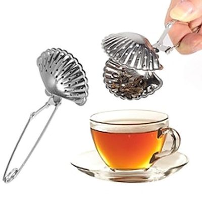 2 Pieces Creative Tea Infuser Stainless Steel Shell Heart Star Pattern Reusable Tea Coffee Strainer Tea Tools Teapot Accessory miniinthebox 2 Pieces Creative Tea Infuser Stainless Steel Shell Heart Star Pattern Reusable Tea Coffee Strainer Tea Tools Teapot Accessory miniinthebox