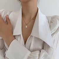 2021 new non-fading titanium steel rabbit necklace female light luxury niche design sense gold net red clavicle chain Lightinthebox - thumbnail