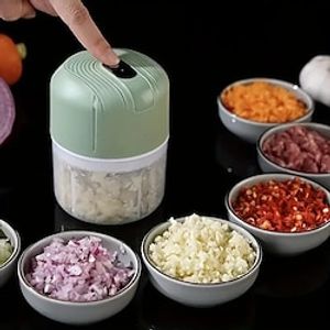 Tritatutto elettrico per aglio e verdure tritatutto frantoio per noci carne frutta cipolla ricaricabile multifunzione Lightinthebox