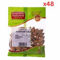 Natures Choice Almonds U.S.A, 50 gm Pack Of 48 (UAE Delivery Only)