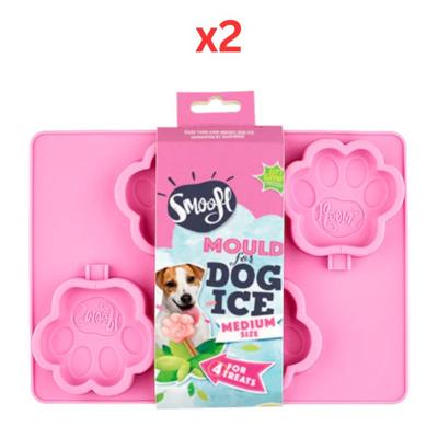 Smoofl Ice Mould for Medium Dog Treats Pink (Pack of 2)