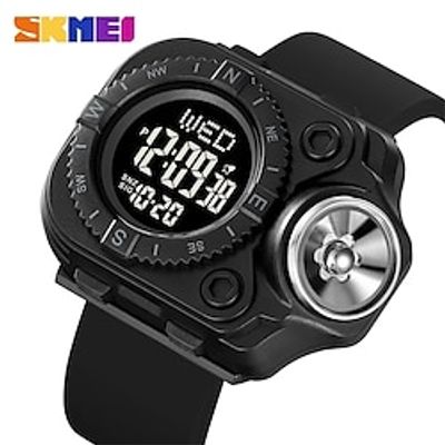 SKMEI Man Digital Wristwatch Waterproof Alarm Stopwatch Creative LED Flashlight Countdown Sport Watches Men Back Light Display miniinthebox
